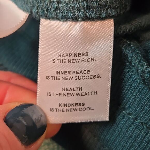 Spiritual Gangster Green Wide Leg Pants Sz Small Dark Green NEW! - Picture 13 of 13